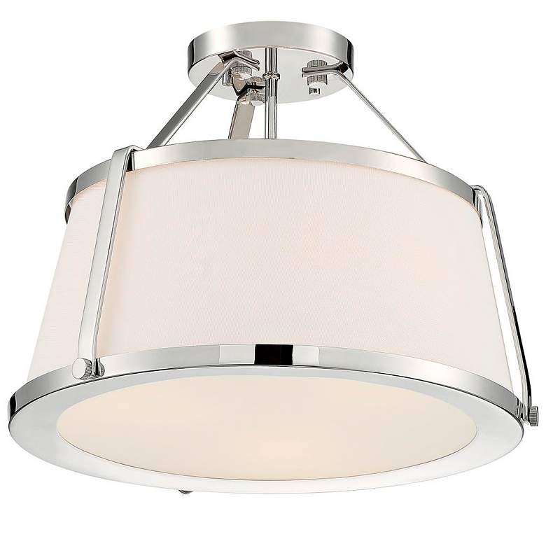 Image 3 Cutty; 3 Light; Semi-Flush Fixture; Polished Nickel Finish more views