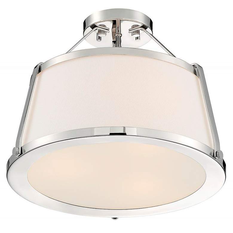 Image 4 Cutty; 3 Light; Semi-Flush Fixture; Polished Nickel Finish more views
