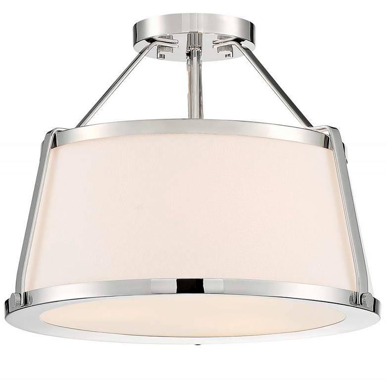 Image 5 Cutty; 3 Light; Semi-Flush Fixture; Polished Nickel Finish more views
