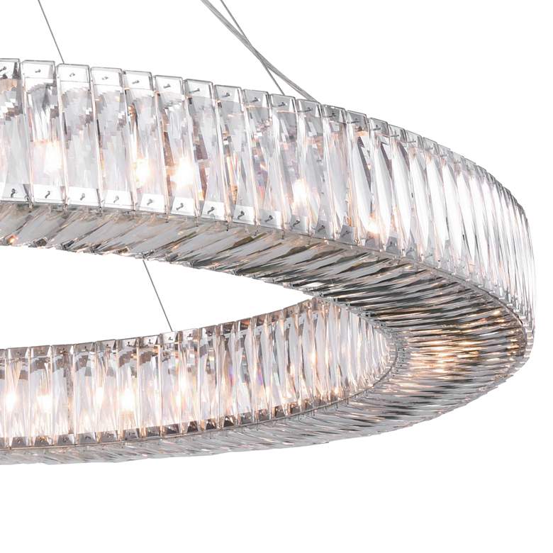 Image 3 Cuvette 63" Wide Chrome and Crystal Pendant Light more views