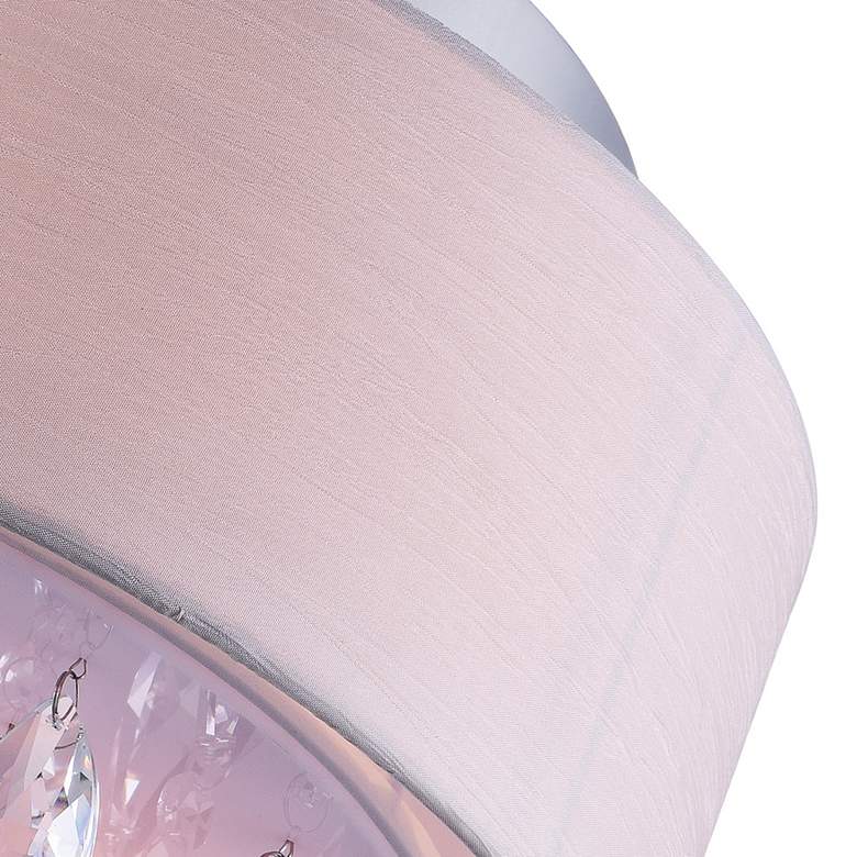 Image 3 CWI Dash 14" Wide 3-Light Chrome and Crystal Drum Ceiling Light more views