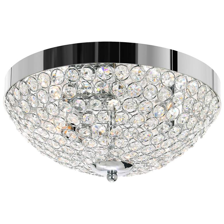 Image 1 CWI Globe 12" Wide 3-Light Chrome and Glass Bowl Ceiling Light