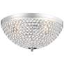 CWI Globe 16" Wide 4-Light Chrome and Glass Bowl Ceiling Light