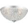 CWI Globe 16" Wide 4-Light Chrome and Glass Bowl Ceiling Light