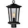 CWI Leawood 18" High Black Finish Outdoor Lantern Post Light
