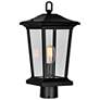 2_CWI Leawood 18" High Black Finish Outdoor Lantern Post Light more views