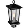 4_CWI Leawood 18" High Black Finish Outdoor Lantern Post Light more views