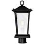 5_CWI Leawood 18" High Black Finish Outdoor Lantern Post Light more views
