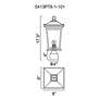 6_CWI Leawood 18" High Black Finish Outdoor Lantern Post Light more views