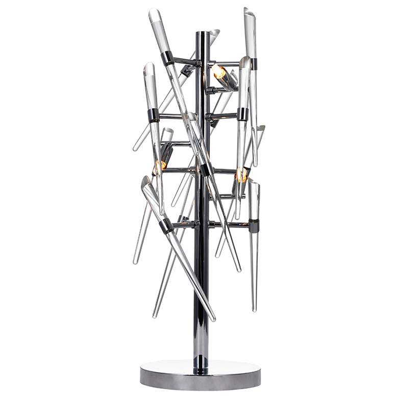 Image 1 CWI Lighting Icicle 25" High 3-Light Modern Chrome Table Lamp