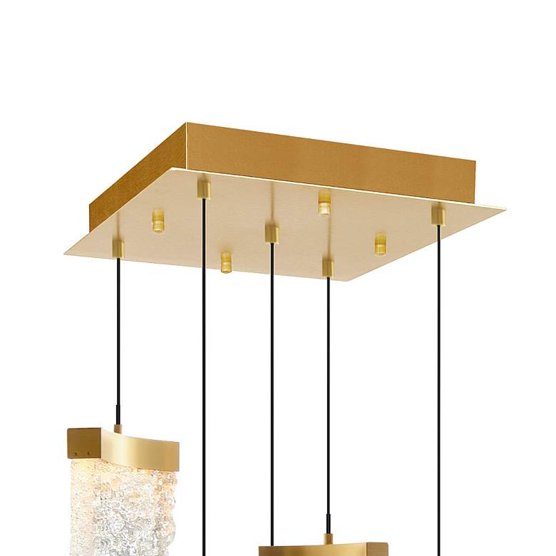 Image 6 CWI Lighting Lava 12" Wide Brass LED Multi-Light Modern Pendant more views