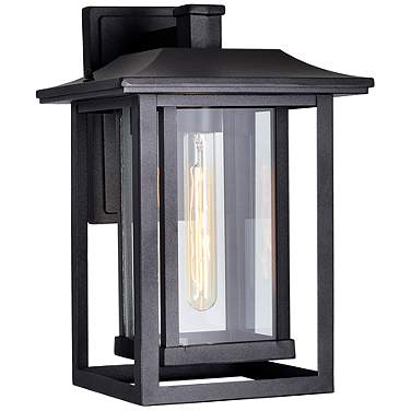 CWI Lighting Winfield 13 1/2" High Black Finish Outdoor Wall Light