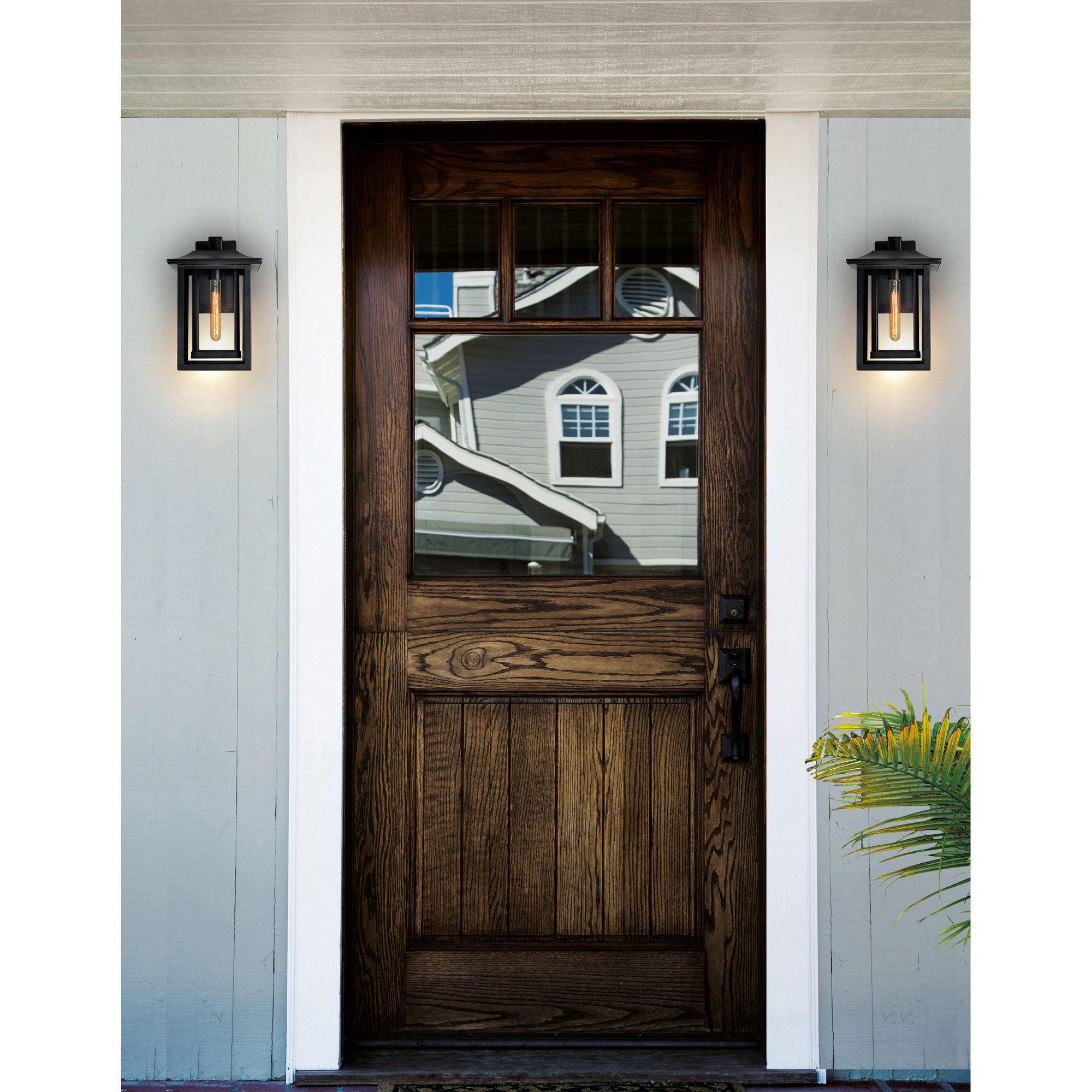 Image 7 CWI Lighting Winfield 13 1/2" High Black Finish Outdoor Wall Light more views