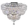 1_CWI Stefania 24" Wide 9-Light Chrome and Crystal Bowl Ceiling Light