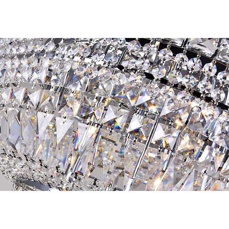 Image 2 CWI Stefania 24" Wide 9-Light Chrome and Crystal Bowl Ceiling Light more views