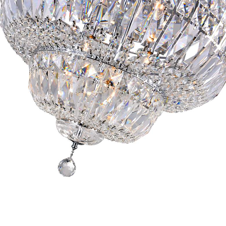 Image 4 CWI Stefania 24" Wide 9-Light Chrome and Crystal Bowl Ceiling Light more views