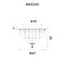 5_CWI Stefania 24" Wide 9-Light Chrome and Crystal Bowl Ceiling Light more views