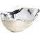 Cyan Design 13 3/4" Wide Bay Breeze Large Nickel Bowl