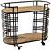 Cyan Design 38" Wide Banded About Bronze and Wood Bar Cart