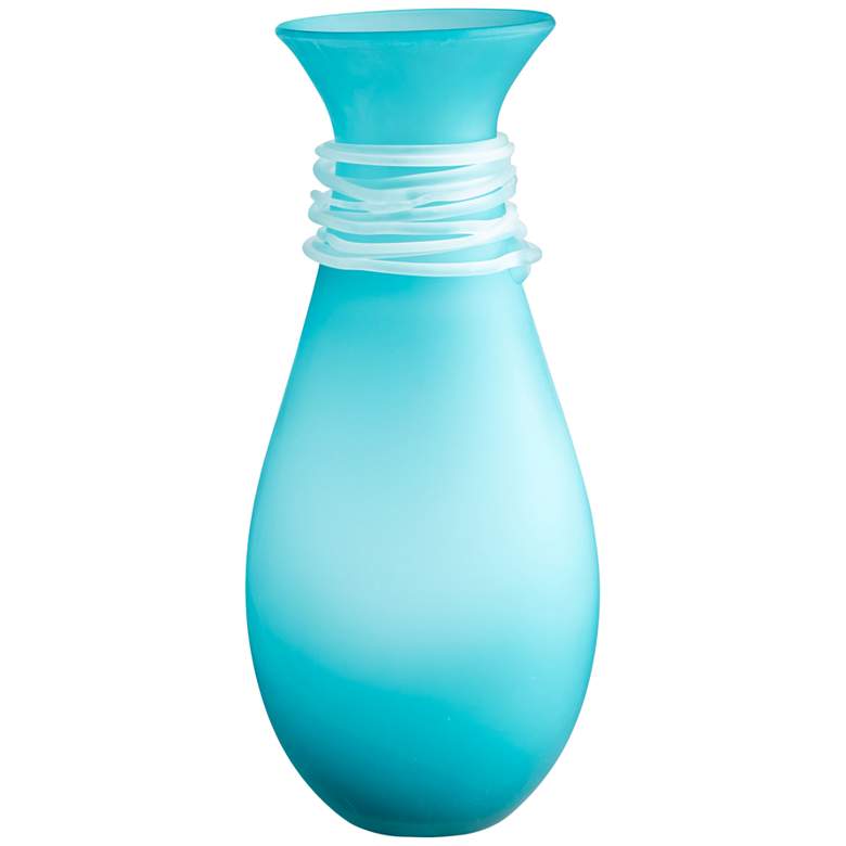 Image 1 Cyan Design Alpine Blue 17 1/4 inch High Modern Glass Vase