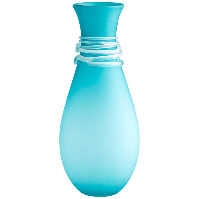 Image 1 Cyan Design Alpine Blue 21 3/4" High Large Glass Vase