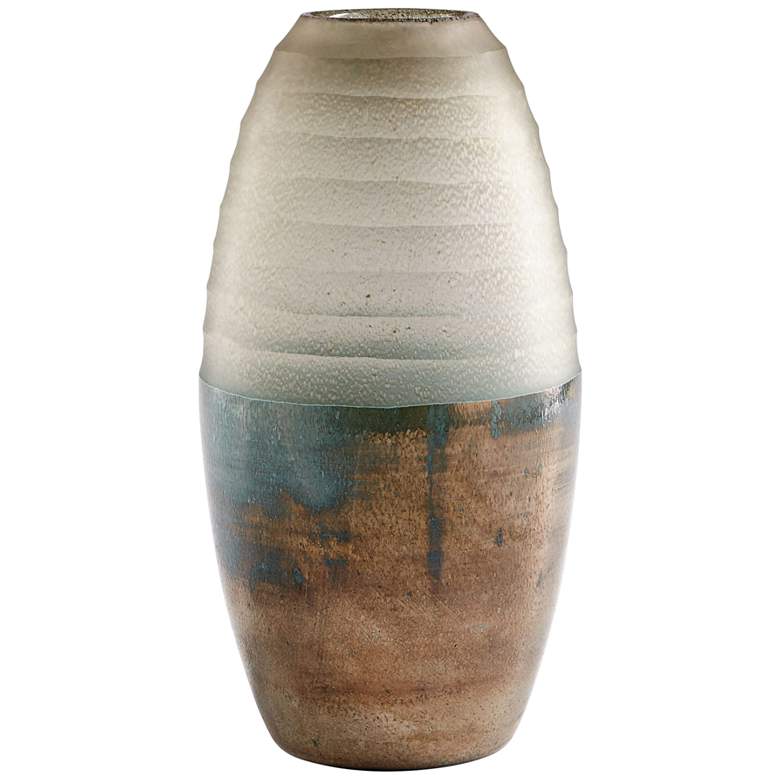 Image 1 Cyan Design Around The World 11 1/2 inch High Bronze Glass Vase