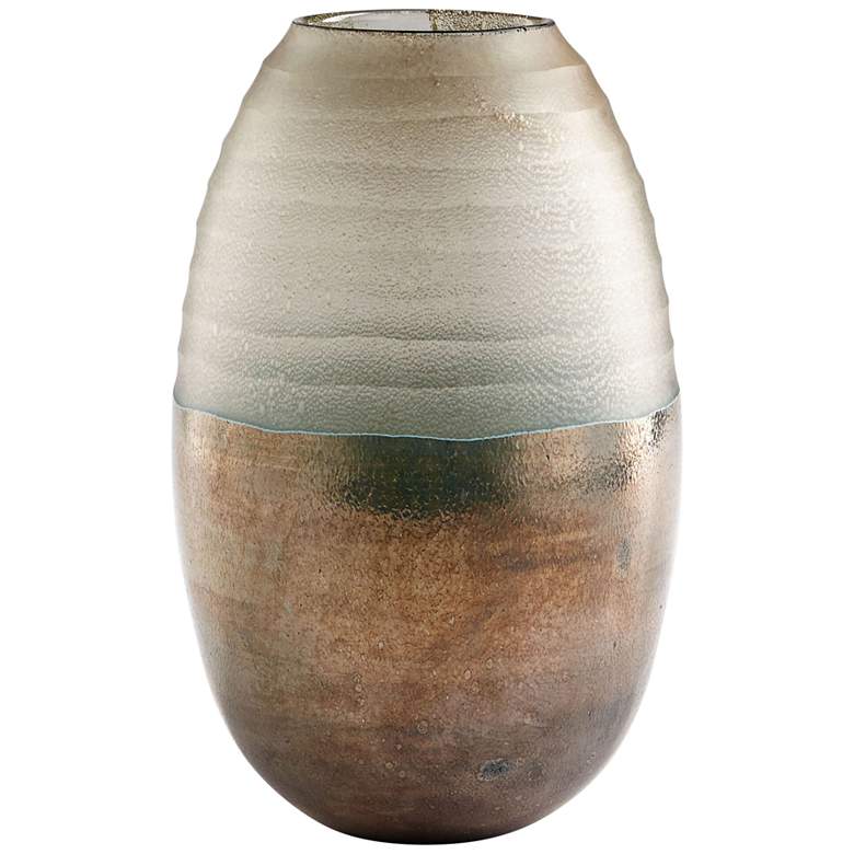 Image 1 Cyan Design Around The World 11 3/4 inch High Bronze Glass Vase