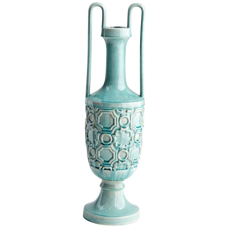 Image 1 Cyan Design August Sky Teal 30 inch High Large Ceramic Vase