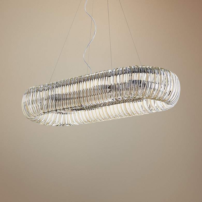 Image 1 Cyan Design Beaming Around 38 1/2"W Chrome Pendant Light