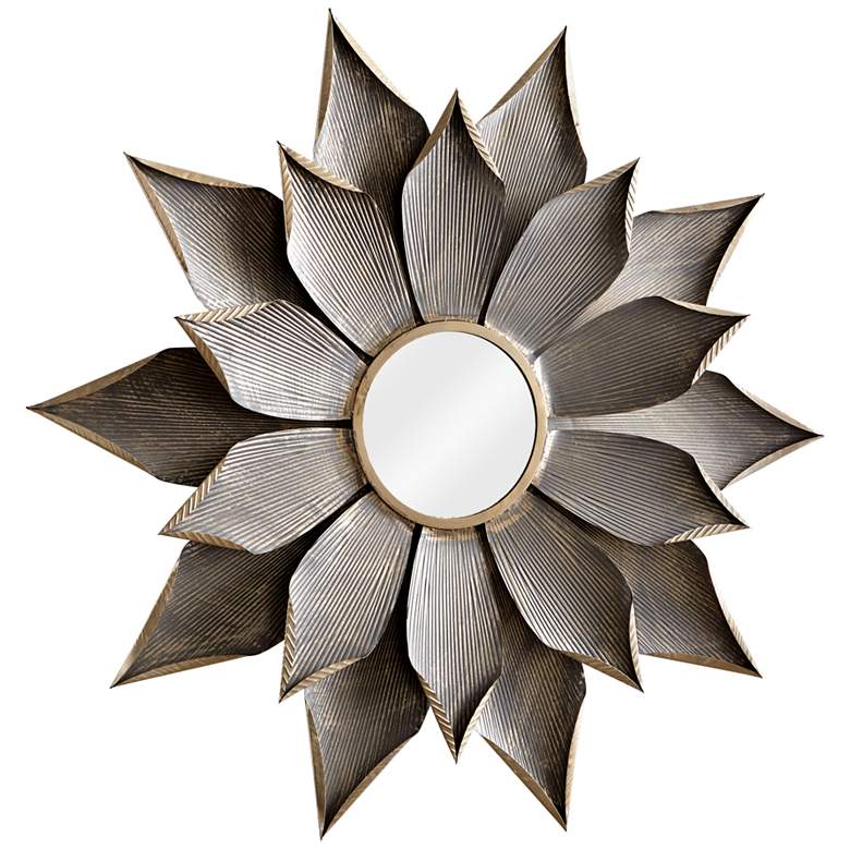 Image 1 Cyan Design Blossom Graphite 38 1/4 inch Round Wall Mirror
