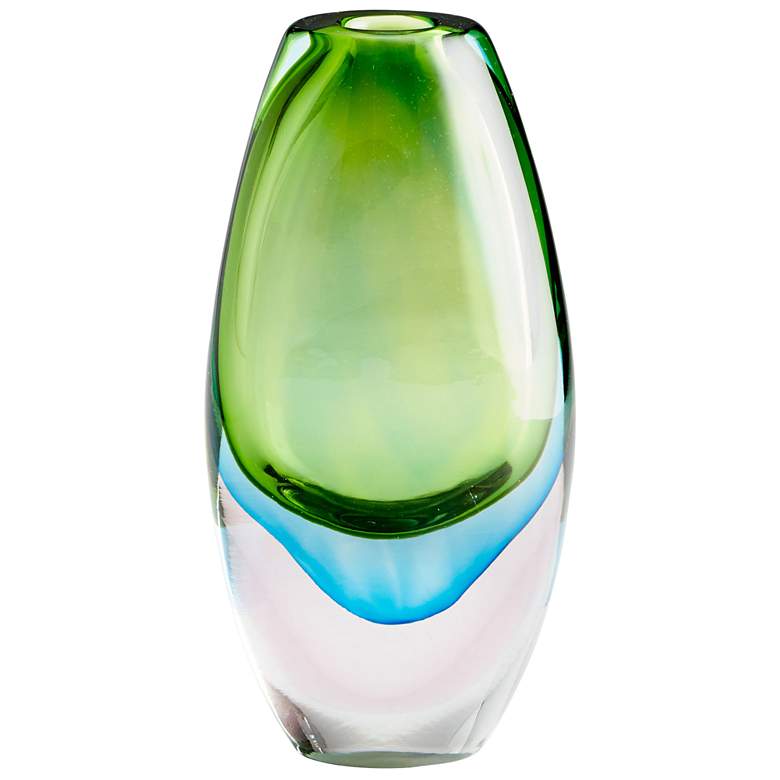 Image 1 Cyan Design Canica Blue and Green 11 3/4"H Large Glass Vase