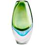 Cyan Design Canica Blue and Green 11 3/4"H Large Glass Vase