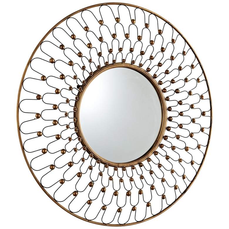 Image 1 Cyan Design Cordova Gold 36 inch Round Wall Mirror