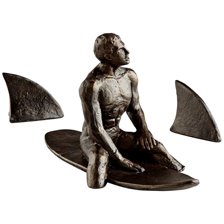 Image 1 Cyan Design Cowabunga 13 1/2 inch Wide Iron Surfer Figurine