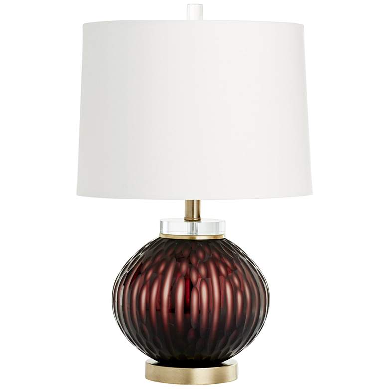 Image 1 Cyan Design Denley 22 1/2" Modern Purple Glass Table Lamp