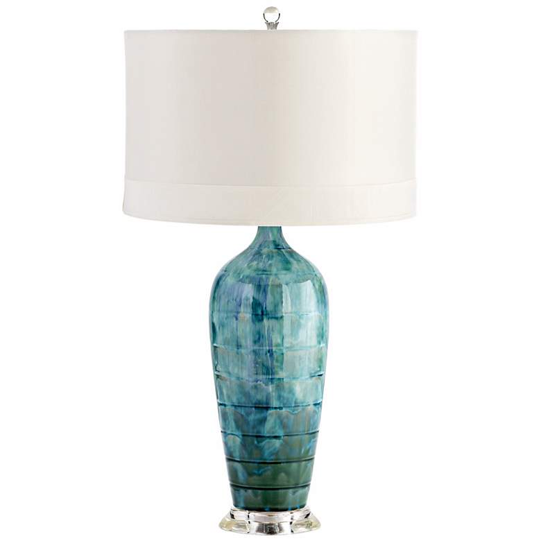 Image 1 Cyan Design Elysia 28 1/2 inch High Coastal Modern Blue Ceramic Table Lamp