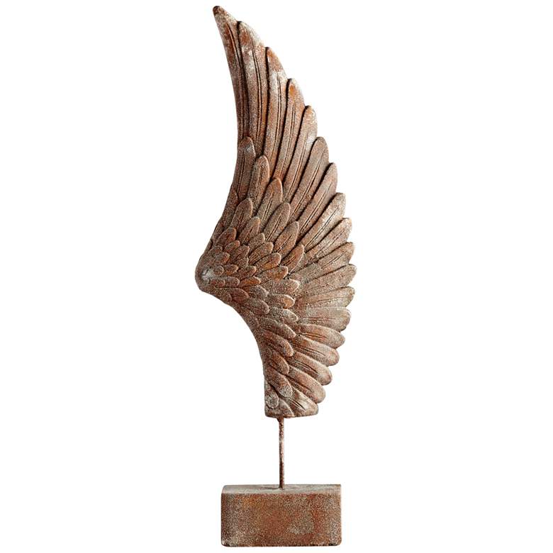 Image 1 Cyan Design Feathers Of Flight Right 36"H Rustic Sculpture