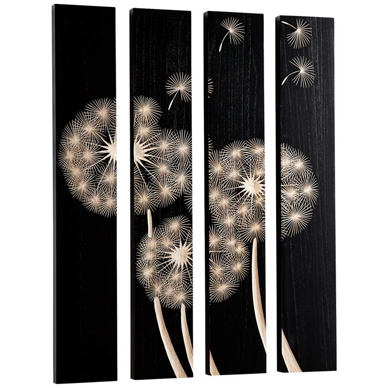 Image 1 Cyan Design Float On Black 4-Piece 47 1/4 inch High Wall Art Set