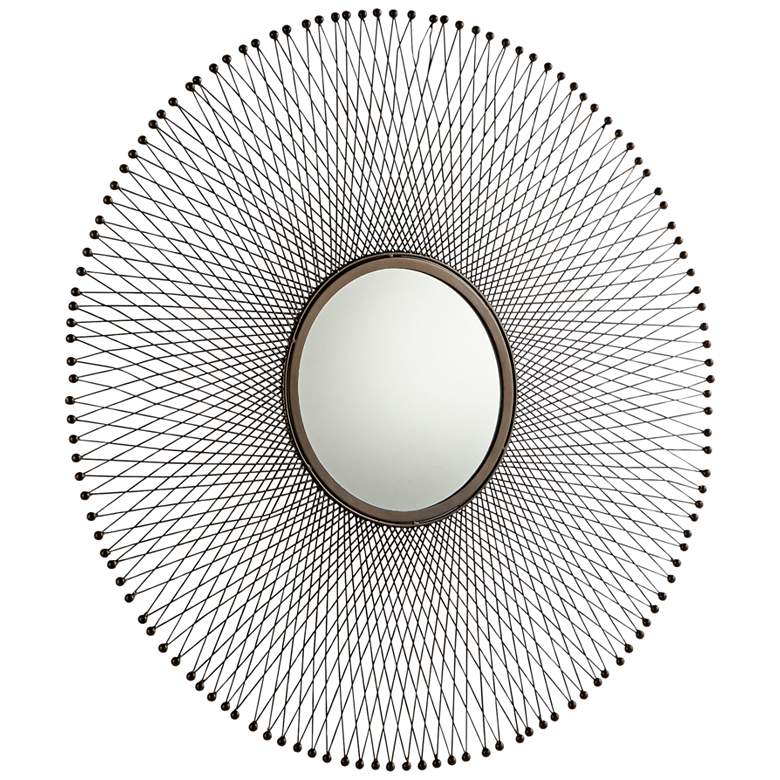Image 1 Cyan Design Gabriela Antique Brass 34" Round Wall Mirror