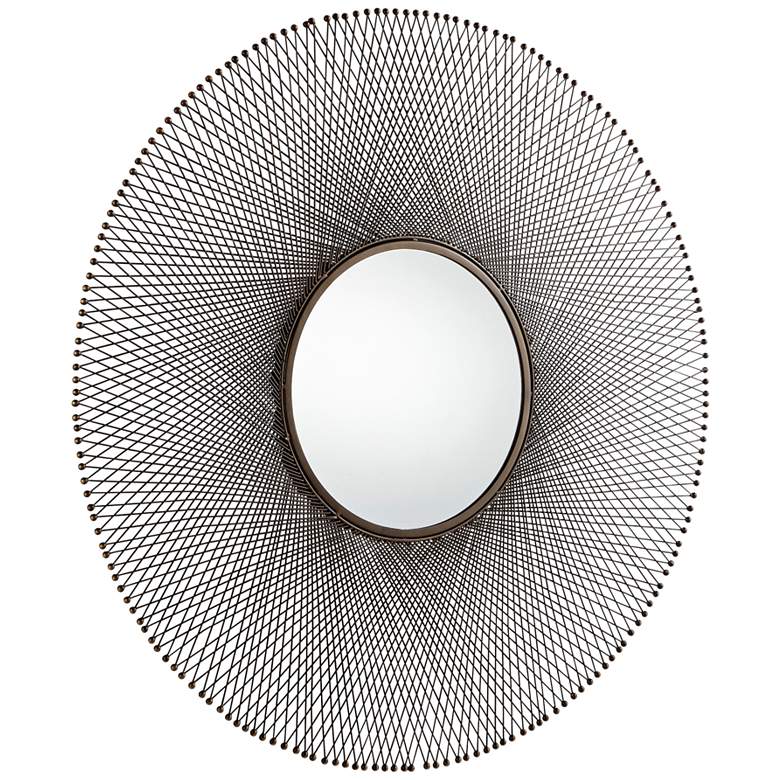 Image 1 Cyan Design Gabriela Antique Brass 45 1/2" Round Wall Mirror