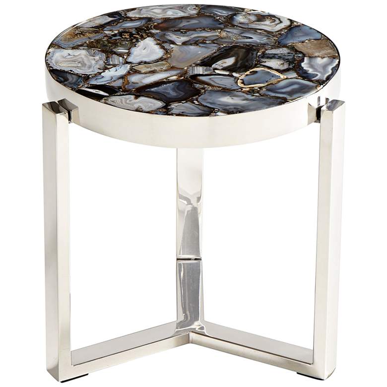 Image 1 Cyan Design Geodance Nickel Round Side Table