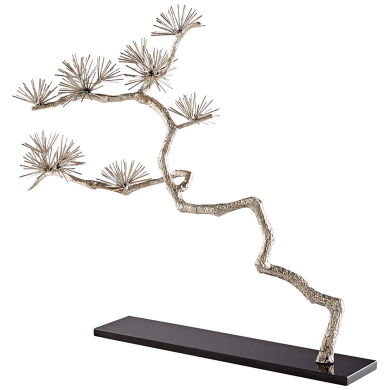 Image 1 Cyan Design Holly Tree 33 1/2" Wide Silver Leaf Sculpture