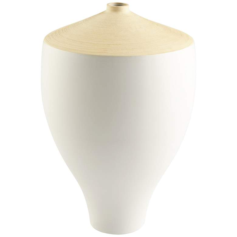 Image 1 Cyan Design Inez Matte White 15 3/4" High Large Ceramic Vase