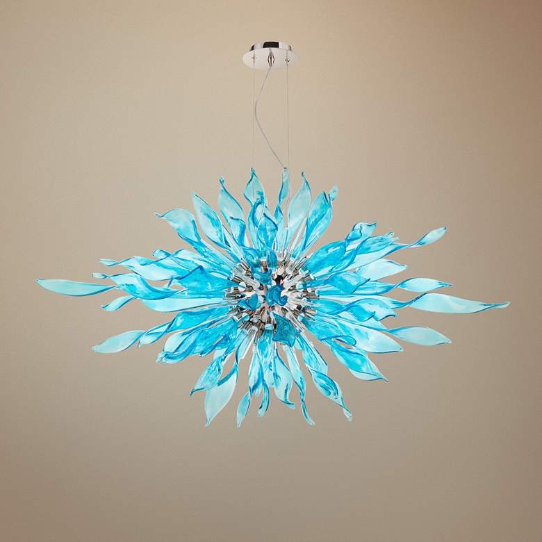 Image 1 Cyan Design Jarvis 48" Wide Polished Nickel Pendant Light
