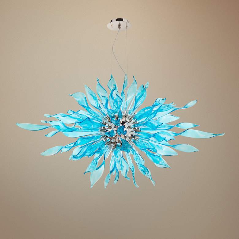 Image 1 Cyan Design Jarvis 48 inch Wide Polished Nickel Pendant Light