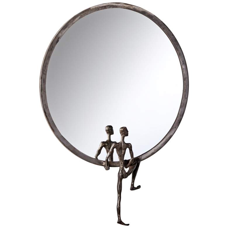 Image 1 Cyan Design Kobe I Raw Steel 18" x 24 1/2" Wall Mirror
