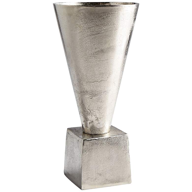 Cyan Design Mega 17 1/4&quot; High Tall Raw Nickel Funnel Vase
