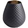 Cyan Design Pinapod 8"H Matte Black and Gold Ceramic Vase