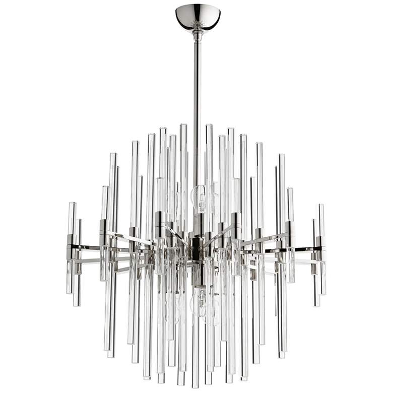 Image 1 Cyan Design Quebec 26 1/4"W Polished Nickel 6-Light Pendant