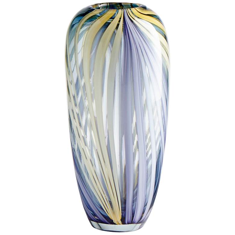 Image 1 Cyan Design Rhythm 12 inch High Purple and Yellow Glass Vase